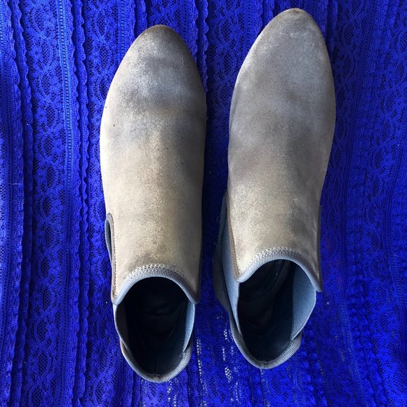 SOLD! Paul Green Suede Leather Ankle Boots/ Booties- Stretch Fit. Grey. Size 3.5 - Picture 2 of 12
